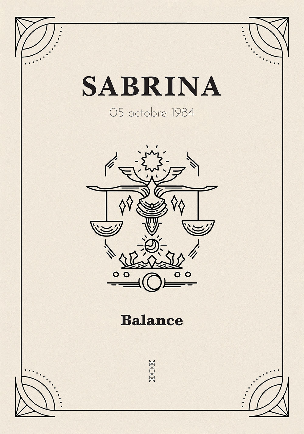 Affiche zodiaque Balance