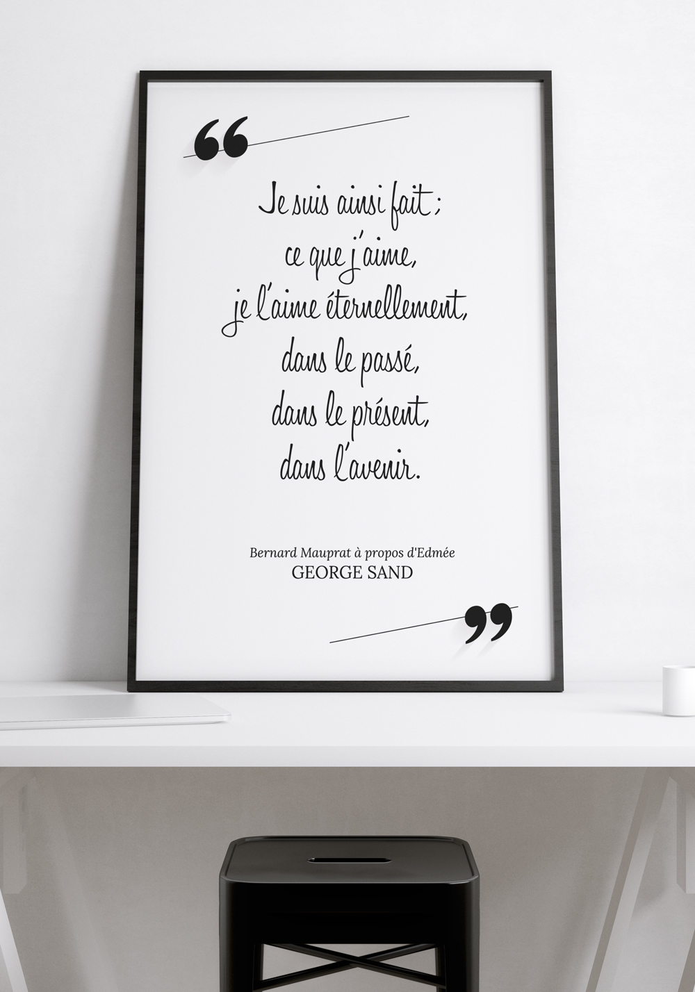 Poster citation amour George Sand Artcamia