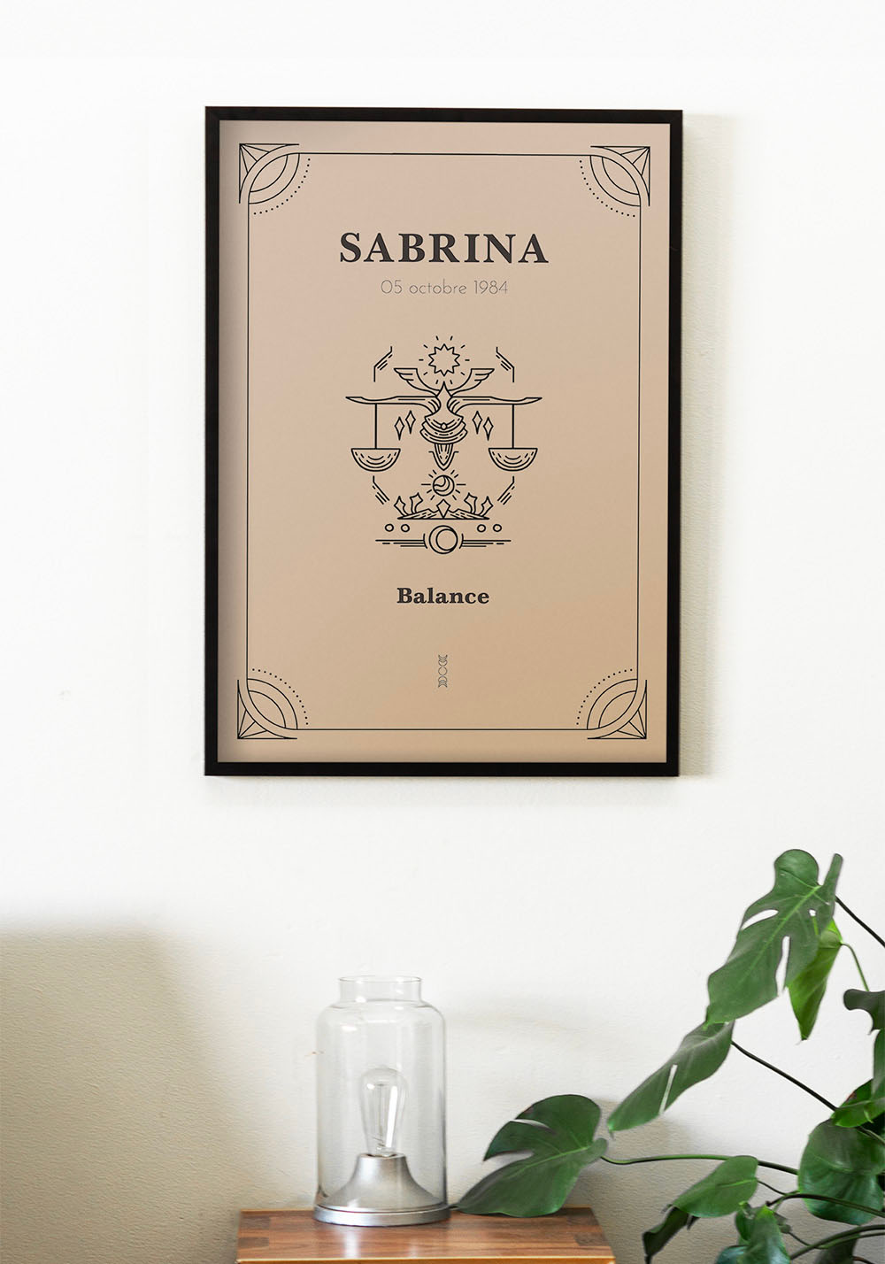 Poster signe zodiaque Balance