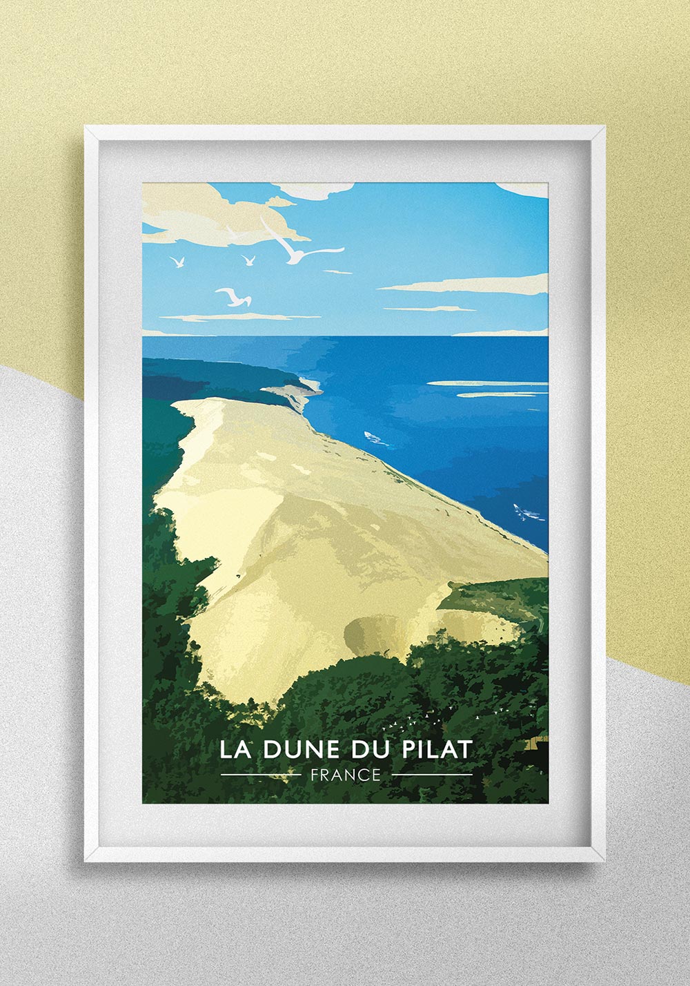 Affiche Dune du Pilat plus haute dune d'Europe site classé Artcamia