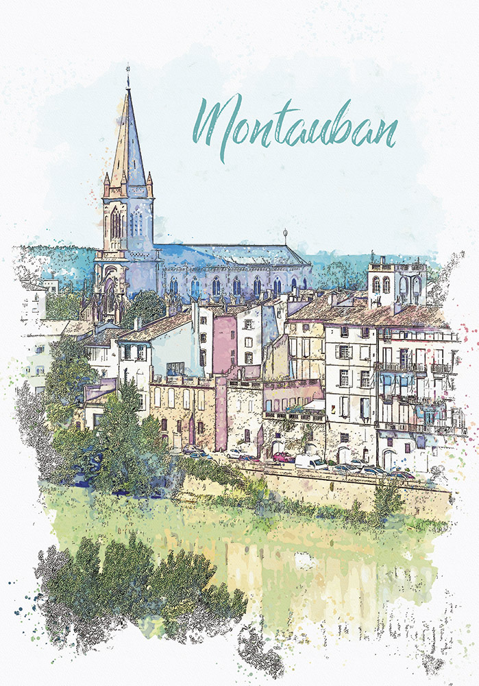 Affiche Montauban église de Saint Orens le Tarn Poster hall