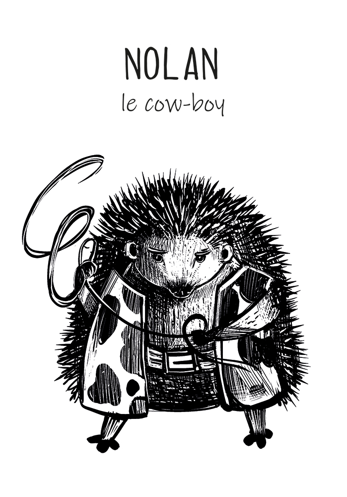 Cow-boy personnage pour les enfants Affiche personnalisée