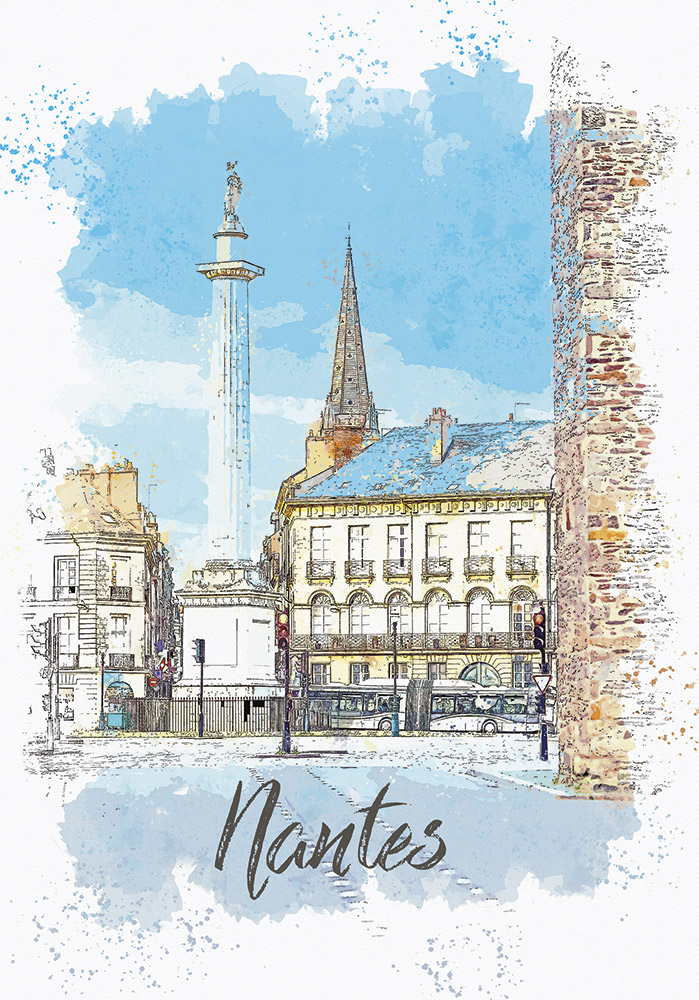 Décoration murale ville de Nantes Fleuve la Loire Décor mural bureau
