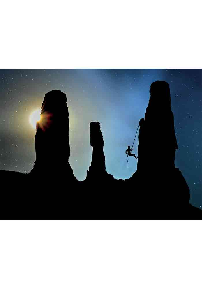 Grimpeur paroi montagne sommet poster mural cuisine