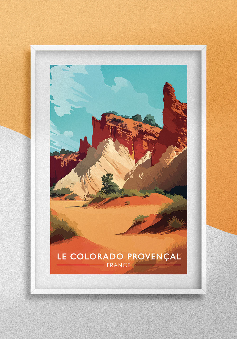 Le Colorado Provençal site d'anciennes carrières d'ocre Poster Artcamia