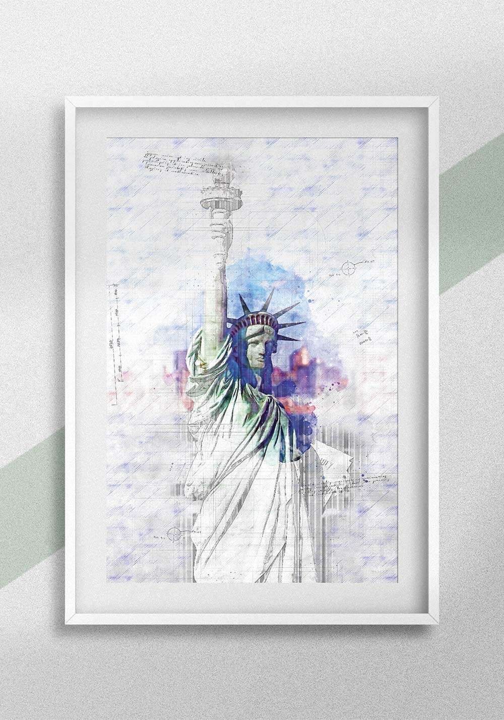 Statue de la Liberté États-Unis Affiche Artcamia
