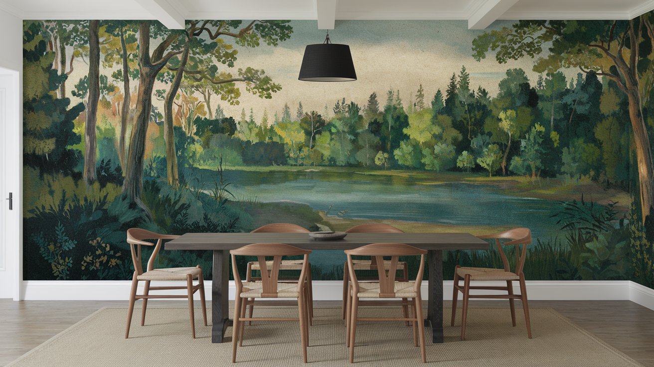 Bien décorer le mur de la salle à manger ! a-photo-of-a-dining-room-with-a-mural-of_YKRggOS4Qaevk2b6IUawUQ_T8rFcNY1R2ahDTjsqDp-Bw