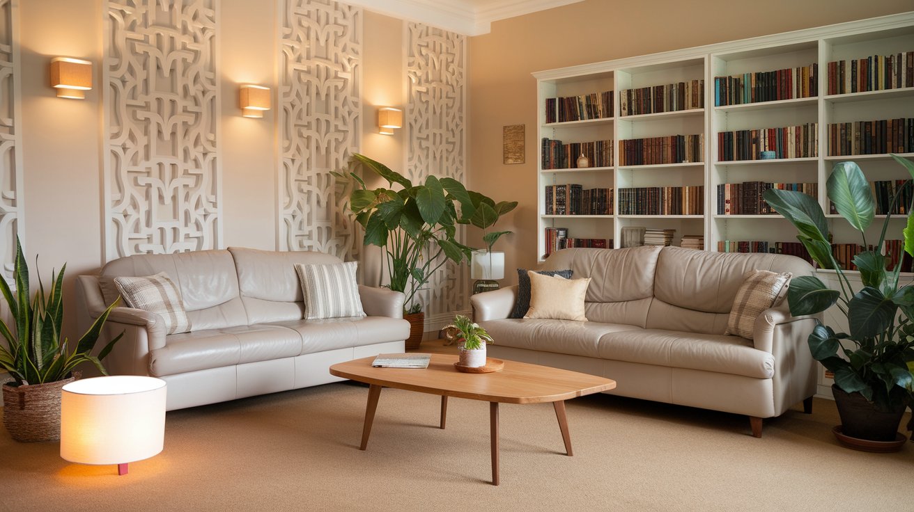 Cadre et décoration murale : L'art de sublimer vos espaces a-photo-of-a-living-room-with-a-beige-so_Nv3VTZwDRxmz9KeuWKMHuw_CNC2bTC5S2GayEWRBJXJpg
