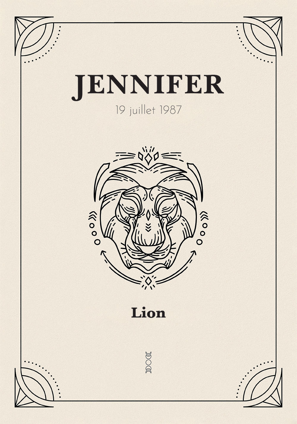 Affiche à personnaliser Lion