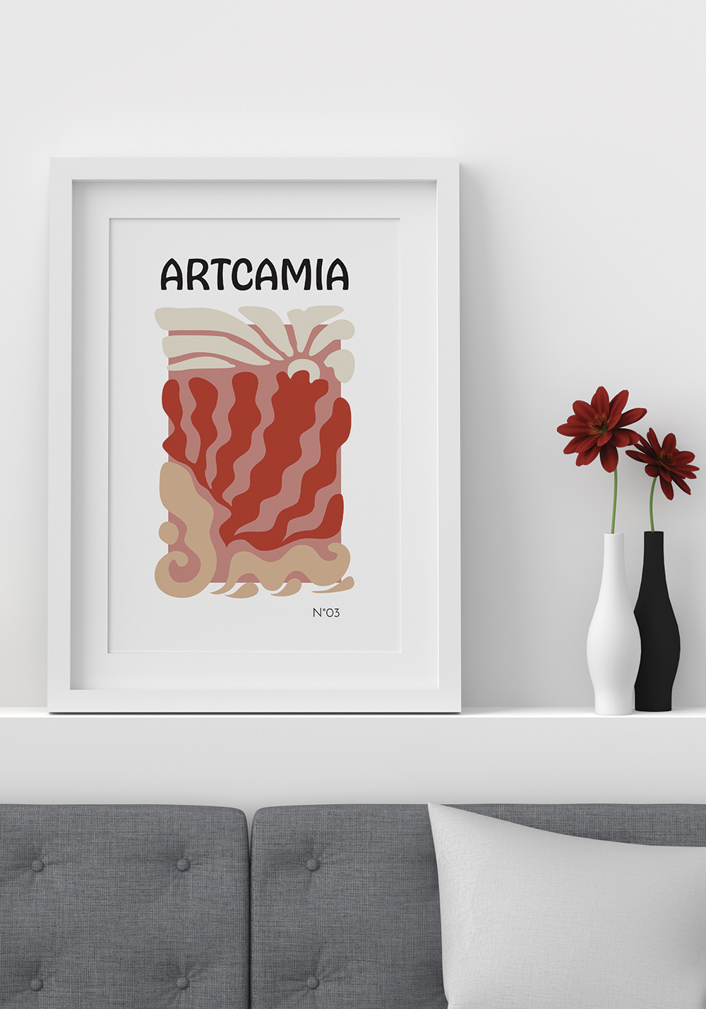 Affiche abstraite fleurs collection Artcamia