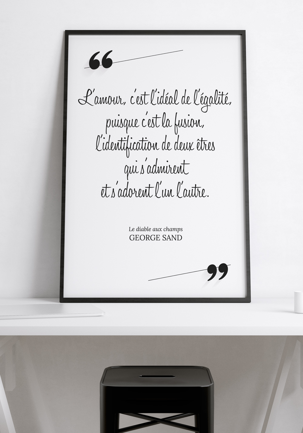 Affiche amour citation George Sand Phrase amour Artcamia