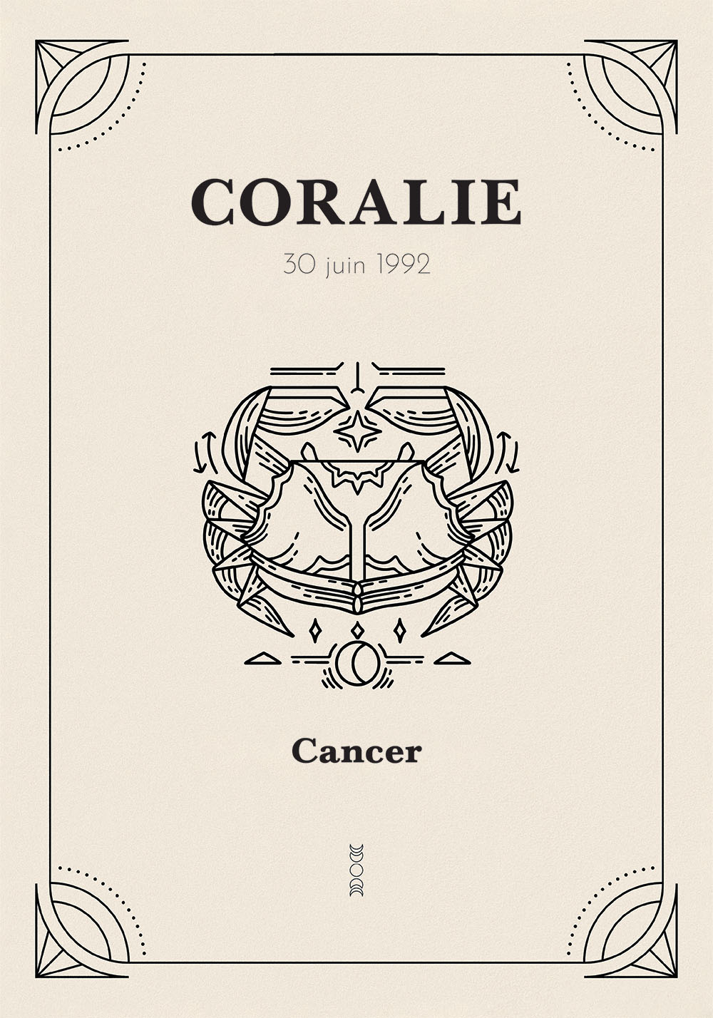 Affiche astrologie Cancer