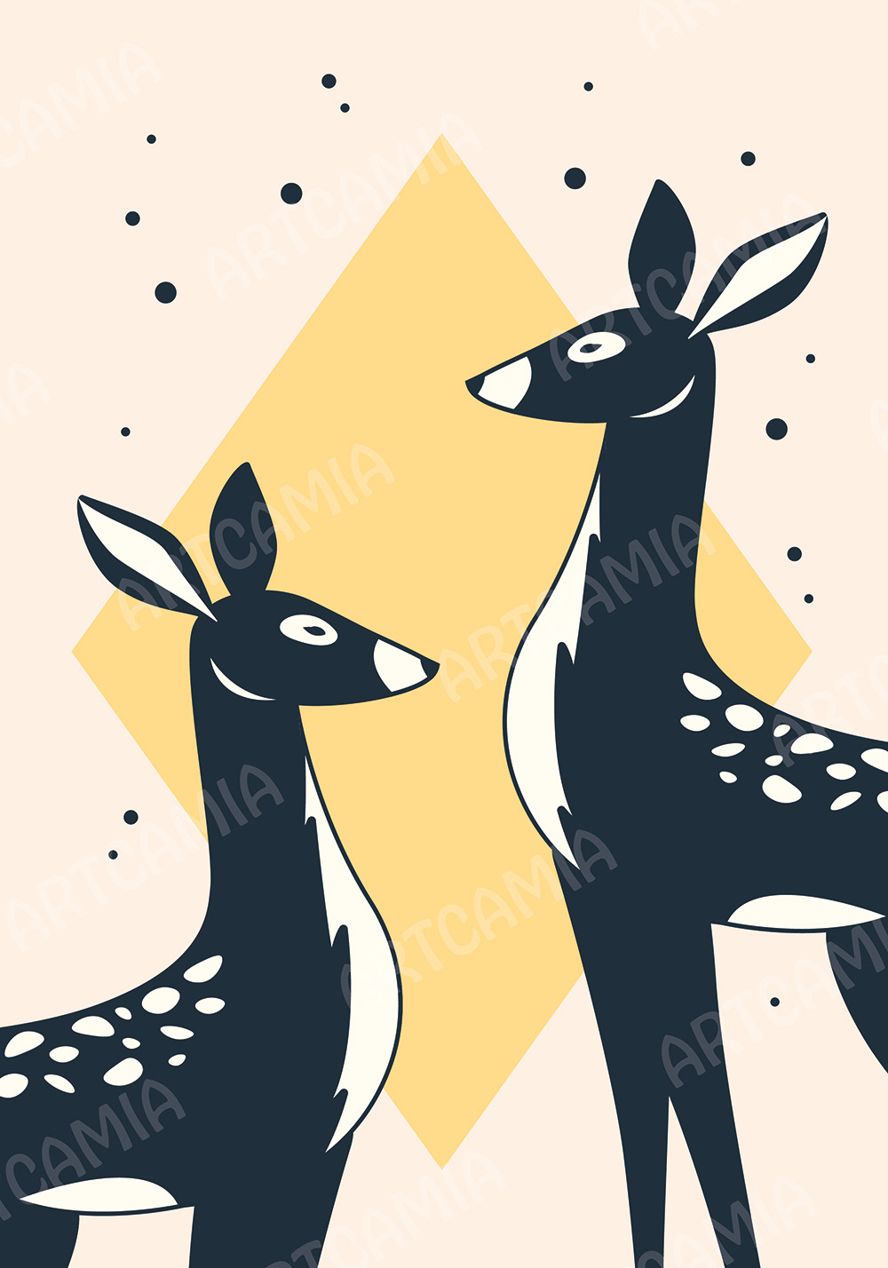 Affiche cerf originale