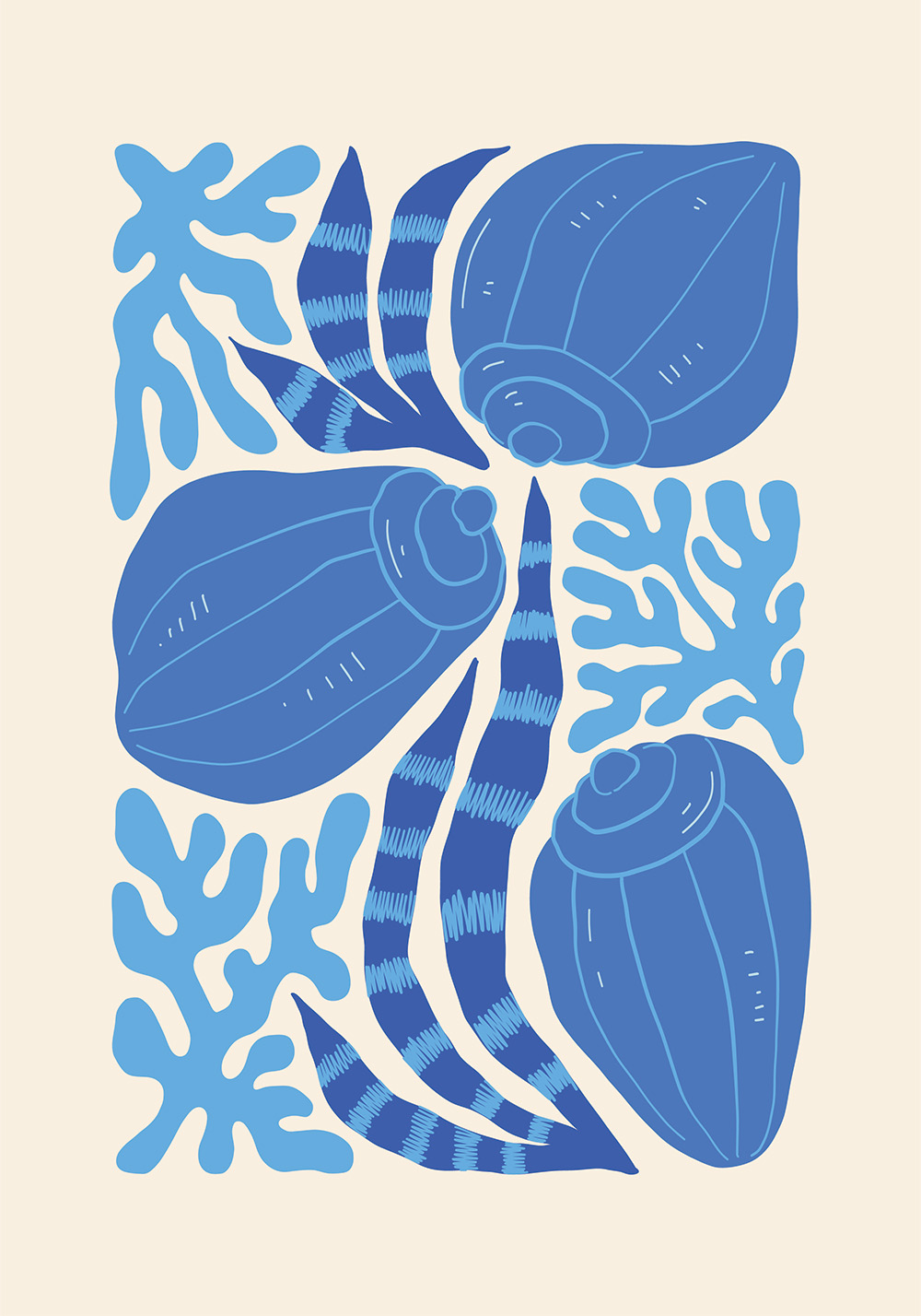 Affiche coquillages