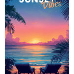 Affiche coucher de soleil