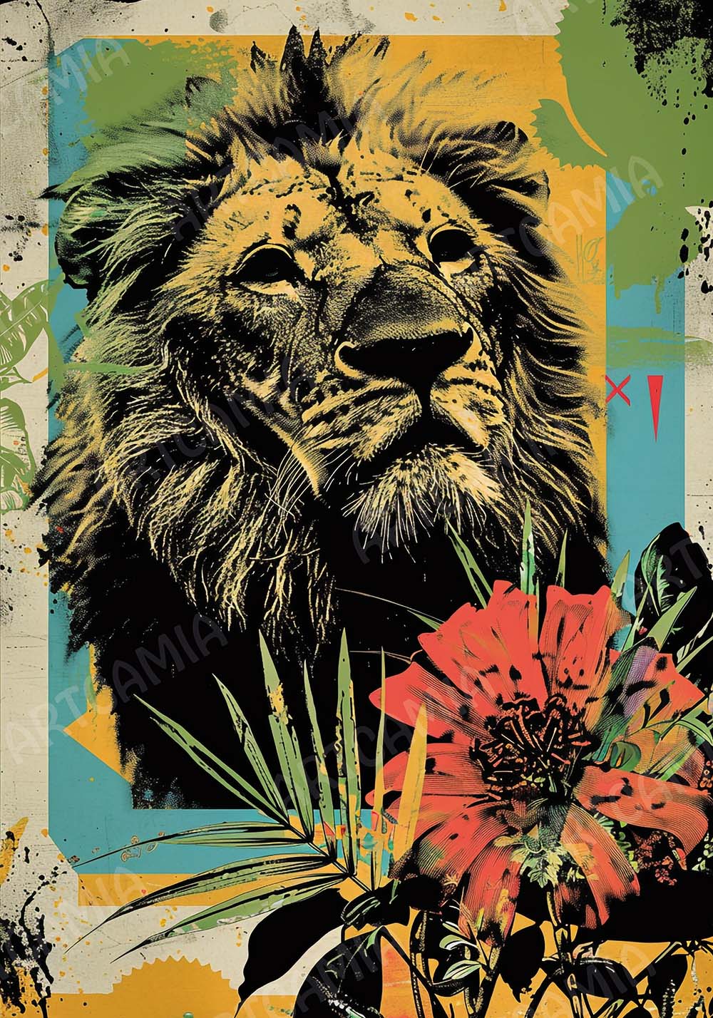 Affiche de lion originale