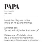 Affiche définition papa