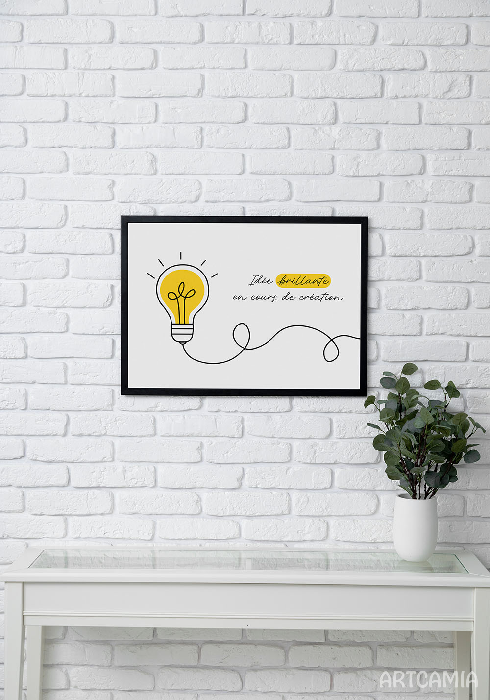Affiche design ampoule