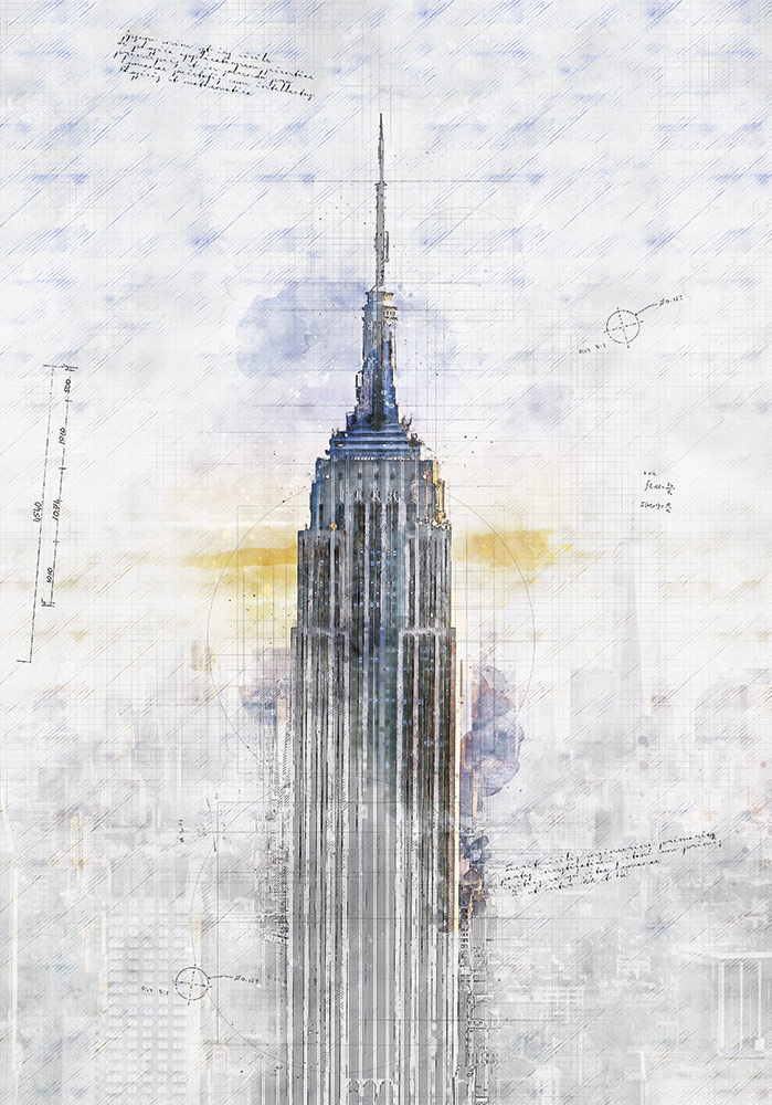 Affiche Empire State Building Manhattan Poster salon