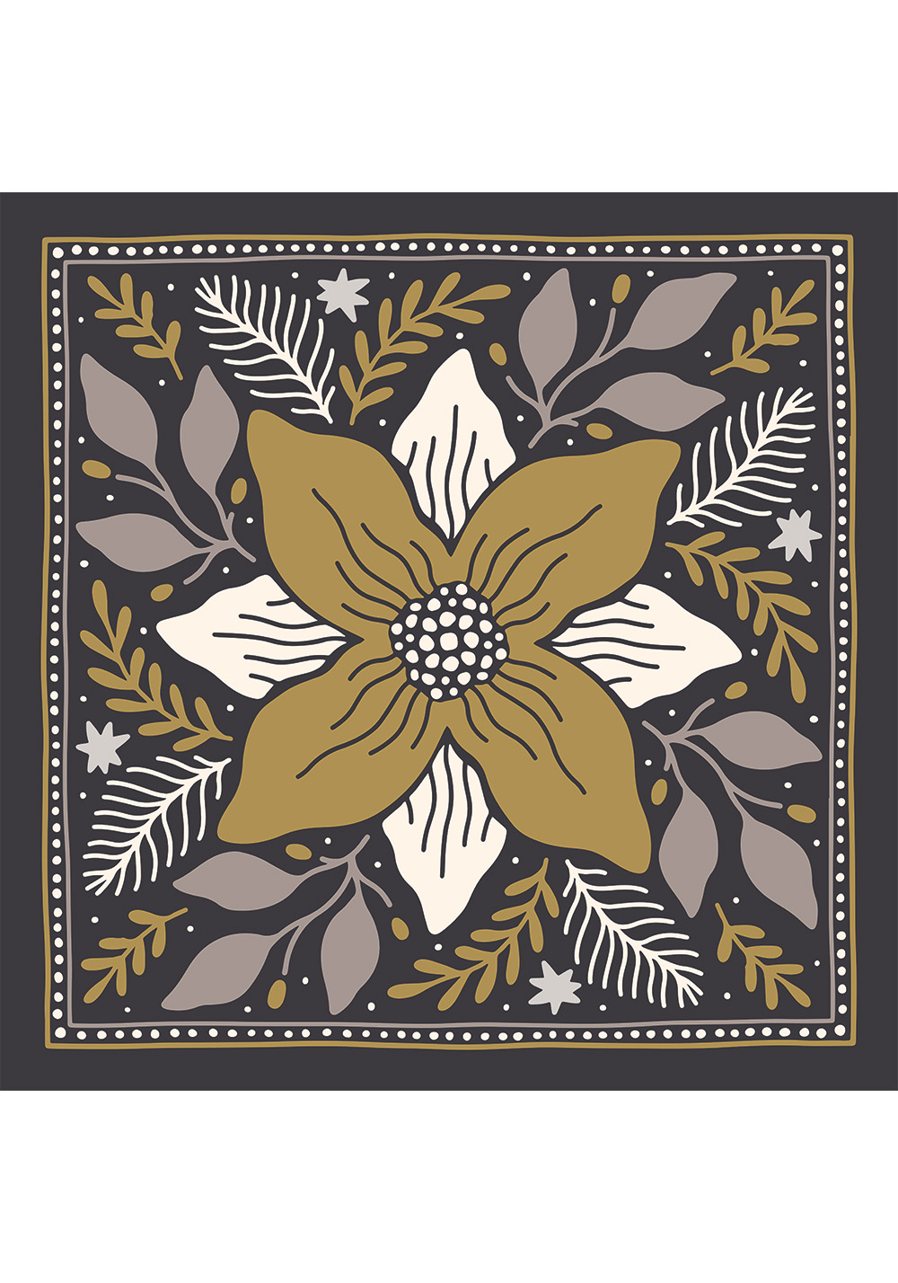 Affiche fleur de Poinsettia