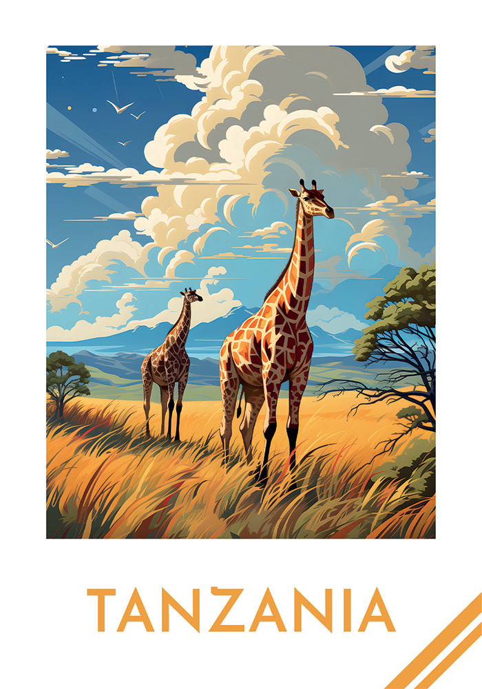 Affiche girafe Poster animaux