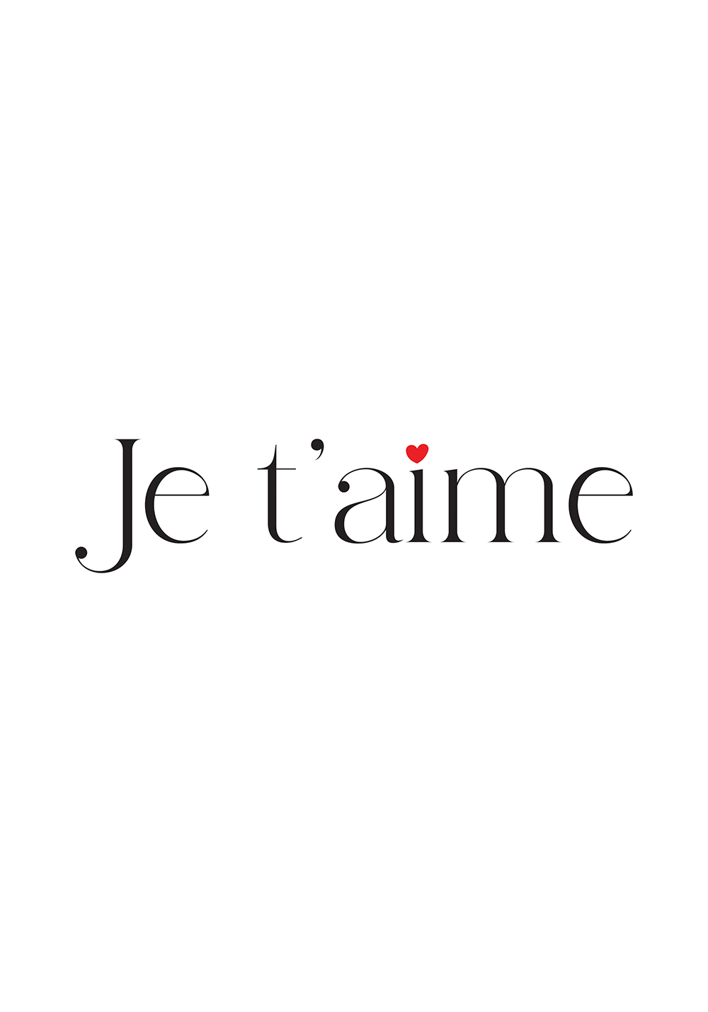 Affiche je t'aime