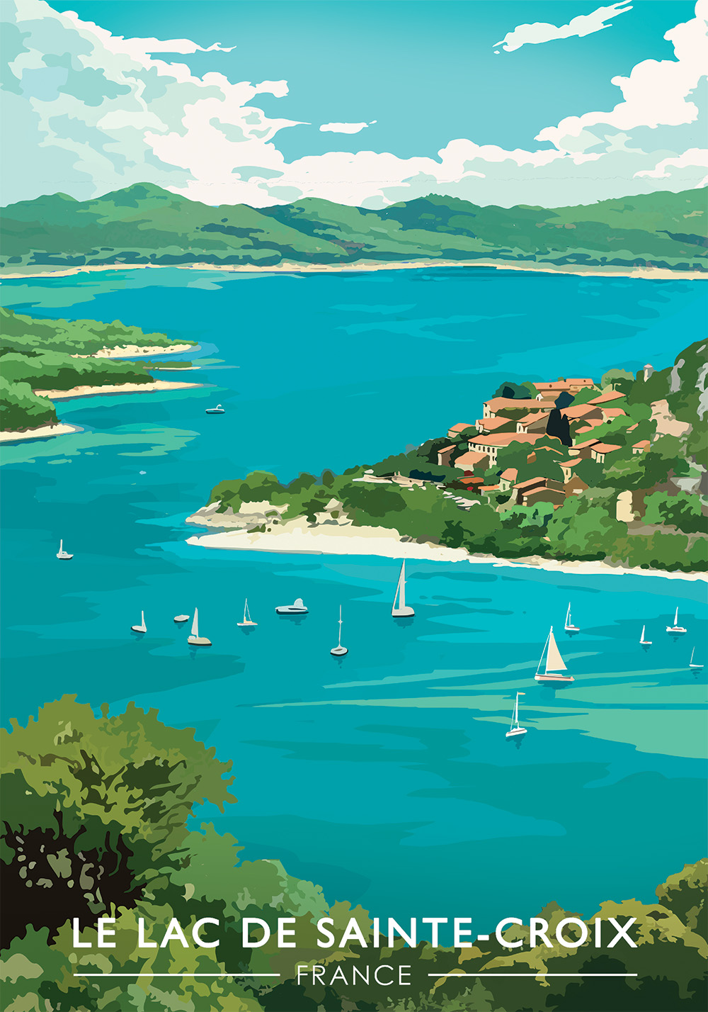 Affiche lac de Sainte-Croix