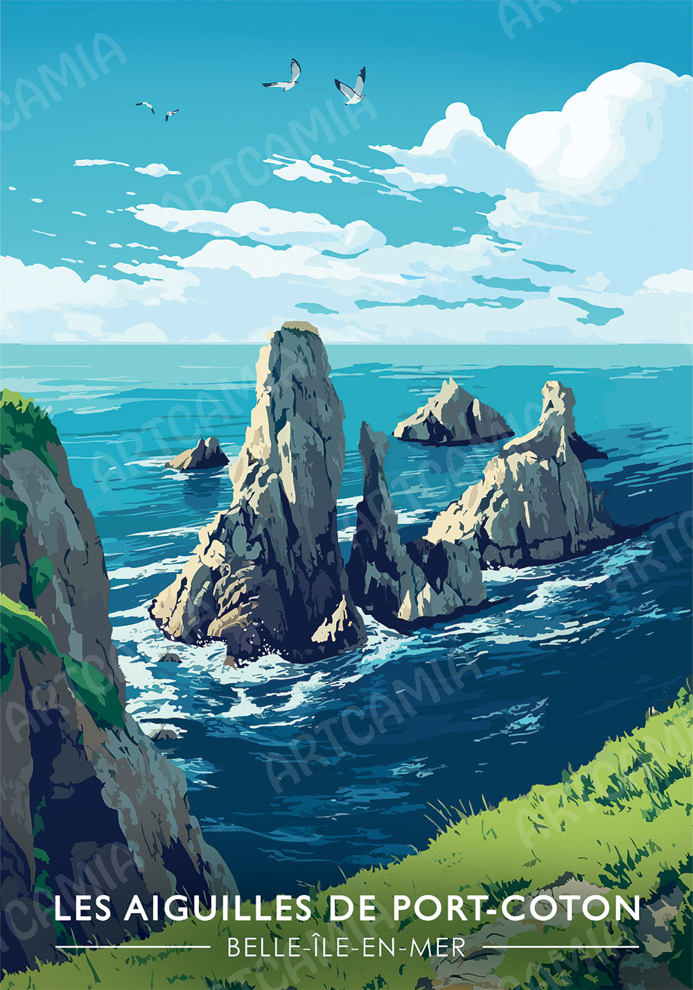 Affiche les Aiguilles de Port-Coton