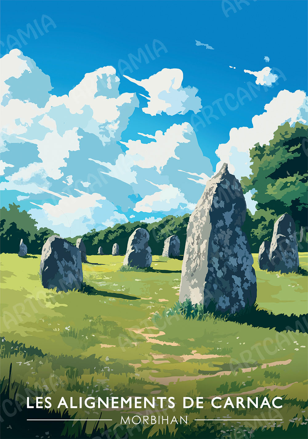 Affiche les Alignements de Carnac