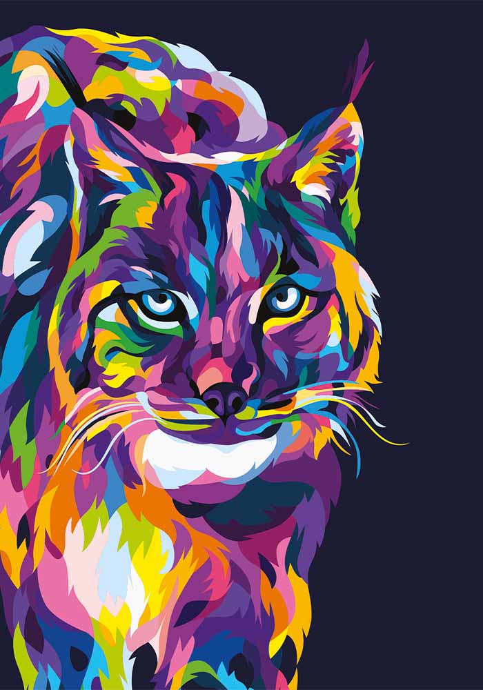 Affiche lynx Pop art