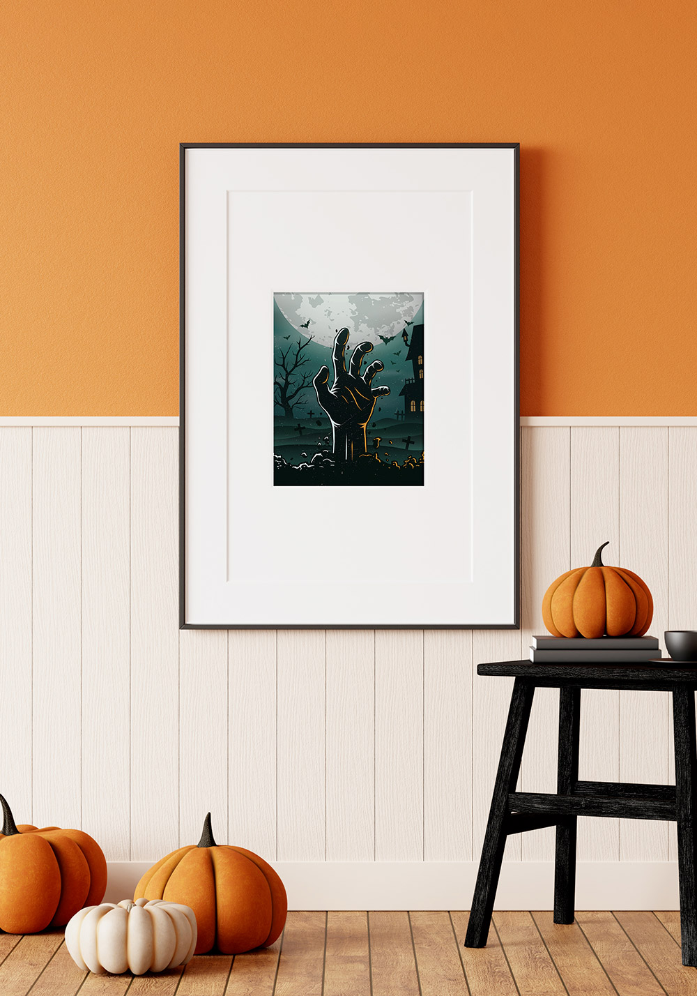 Affiche main halloween mort vivant Artcamia