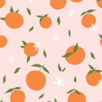 Affiche motif oranges