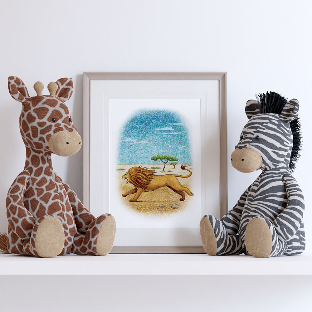 Affiche savane enfant Affiche savane enfant