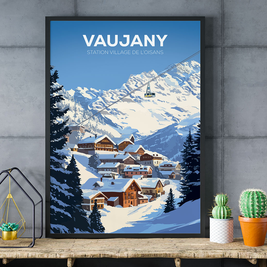 Affiche station de ski Affiche station de ski