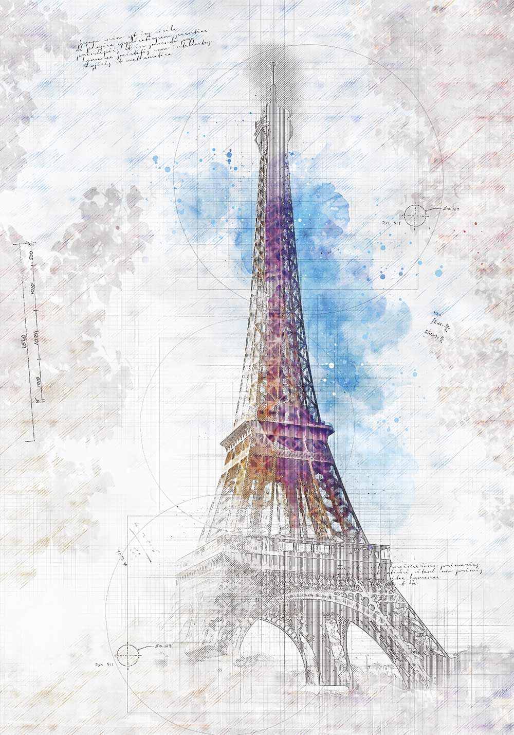 Affiche Tour Eiffel Poster Paris chambre