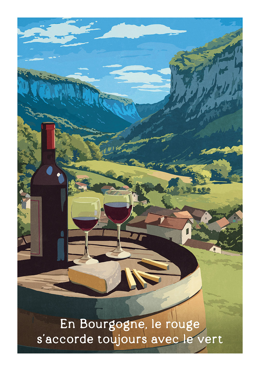 Affiche vintage Bourgogne