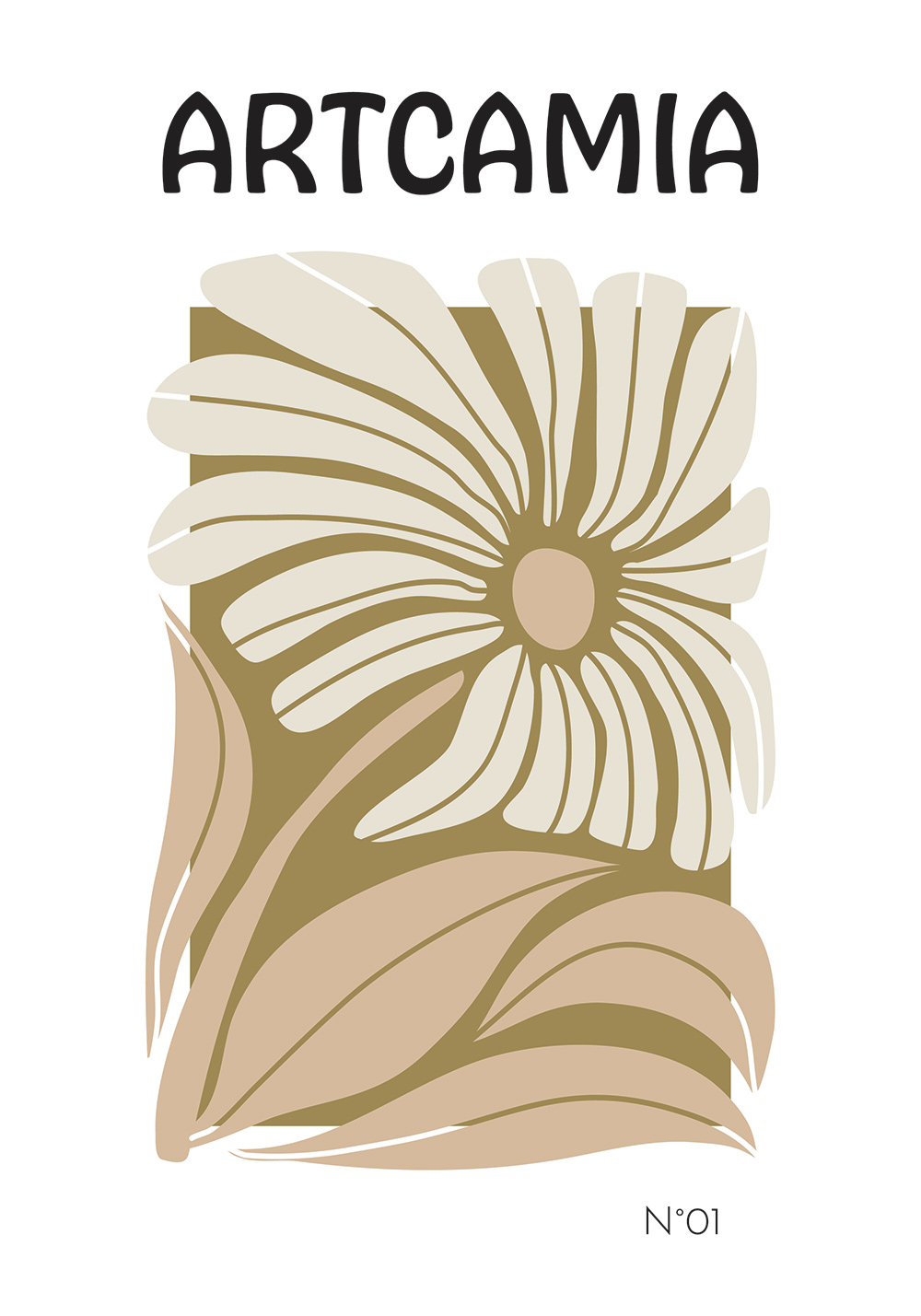 Affiche fleur marguerite boho Décoration murale bureau