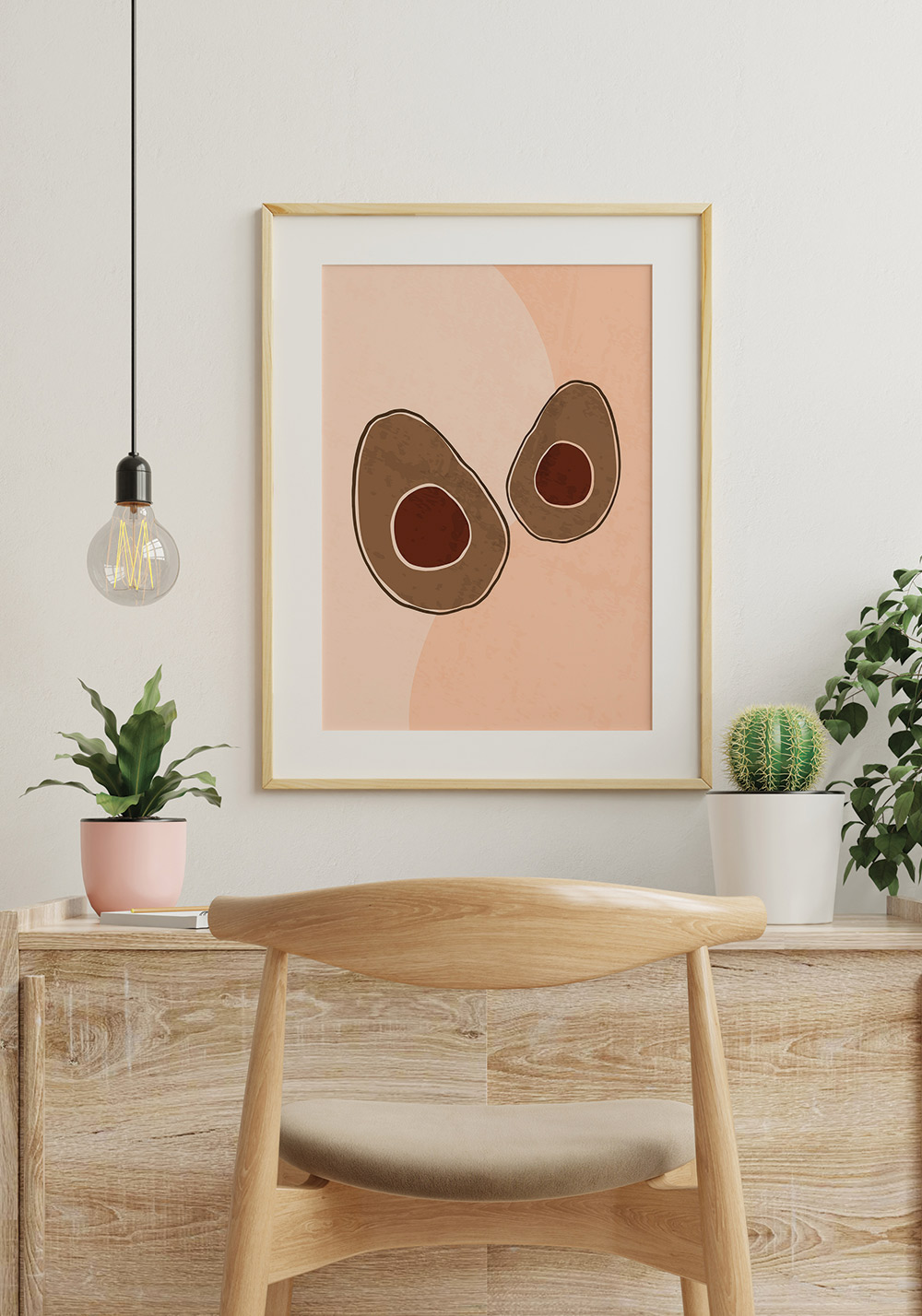 Avocat fruit style boho Affiche cuisine Artcamia