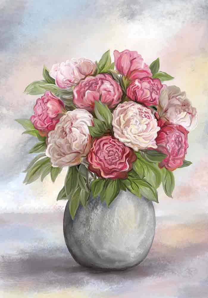 Bouquet pivoines plante médicinale Décor mural