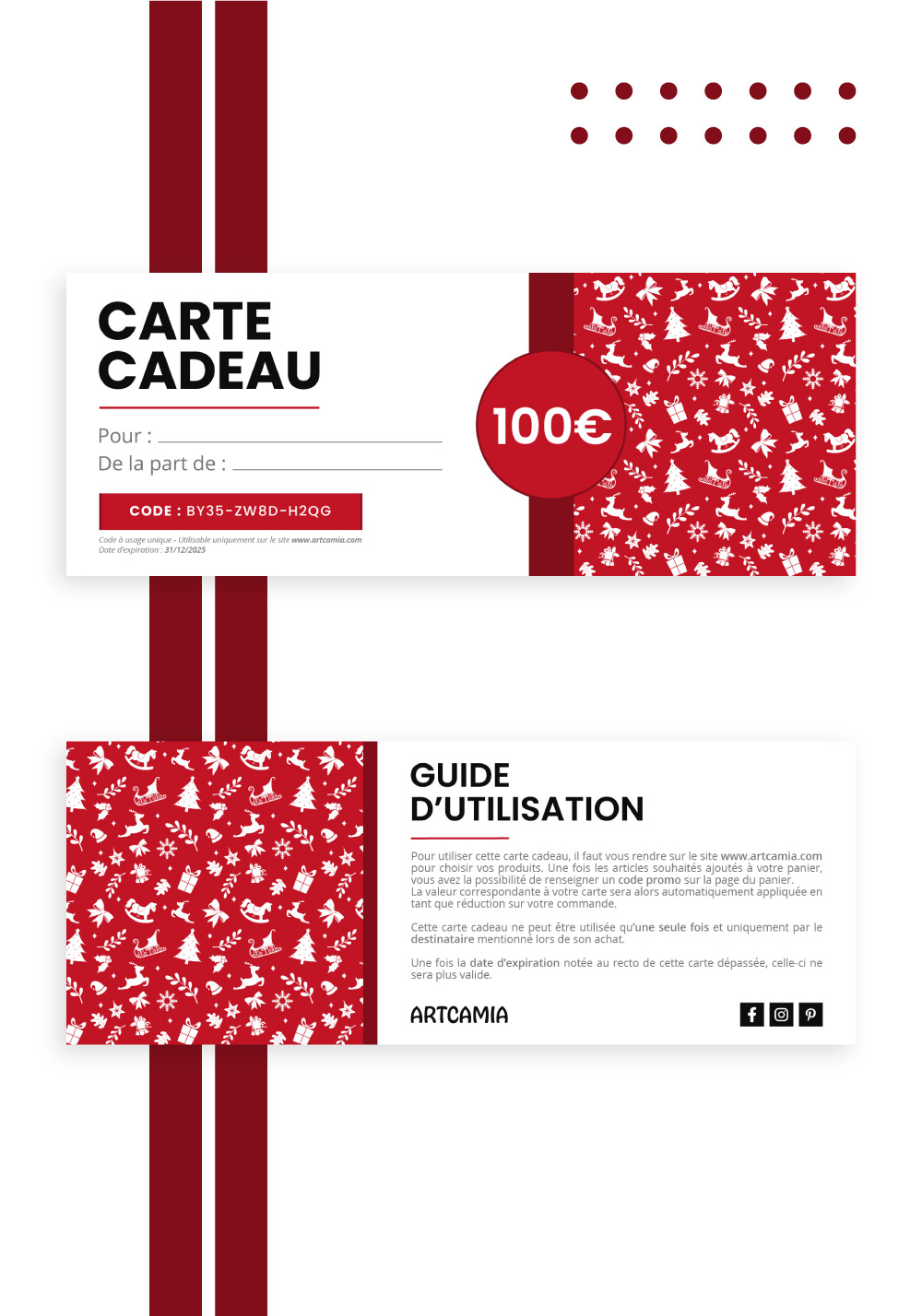 Carte cadeau noel