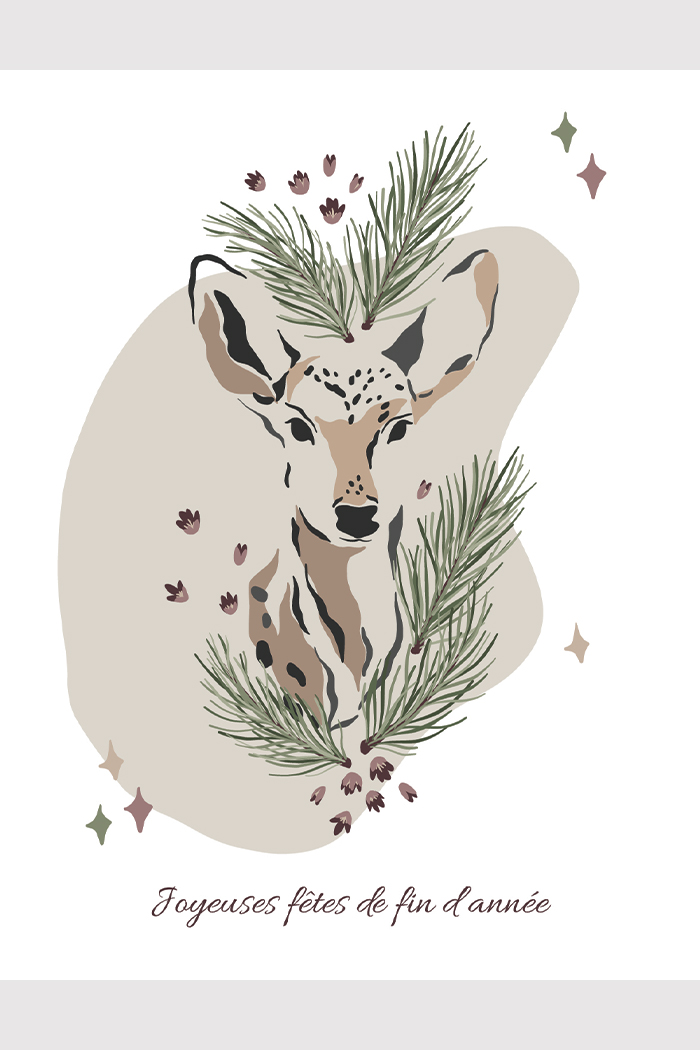 Marque-page renard - Illustration animal plaine - Artcamia