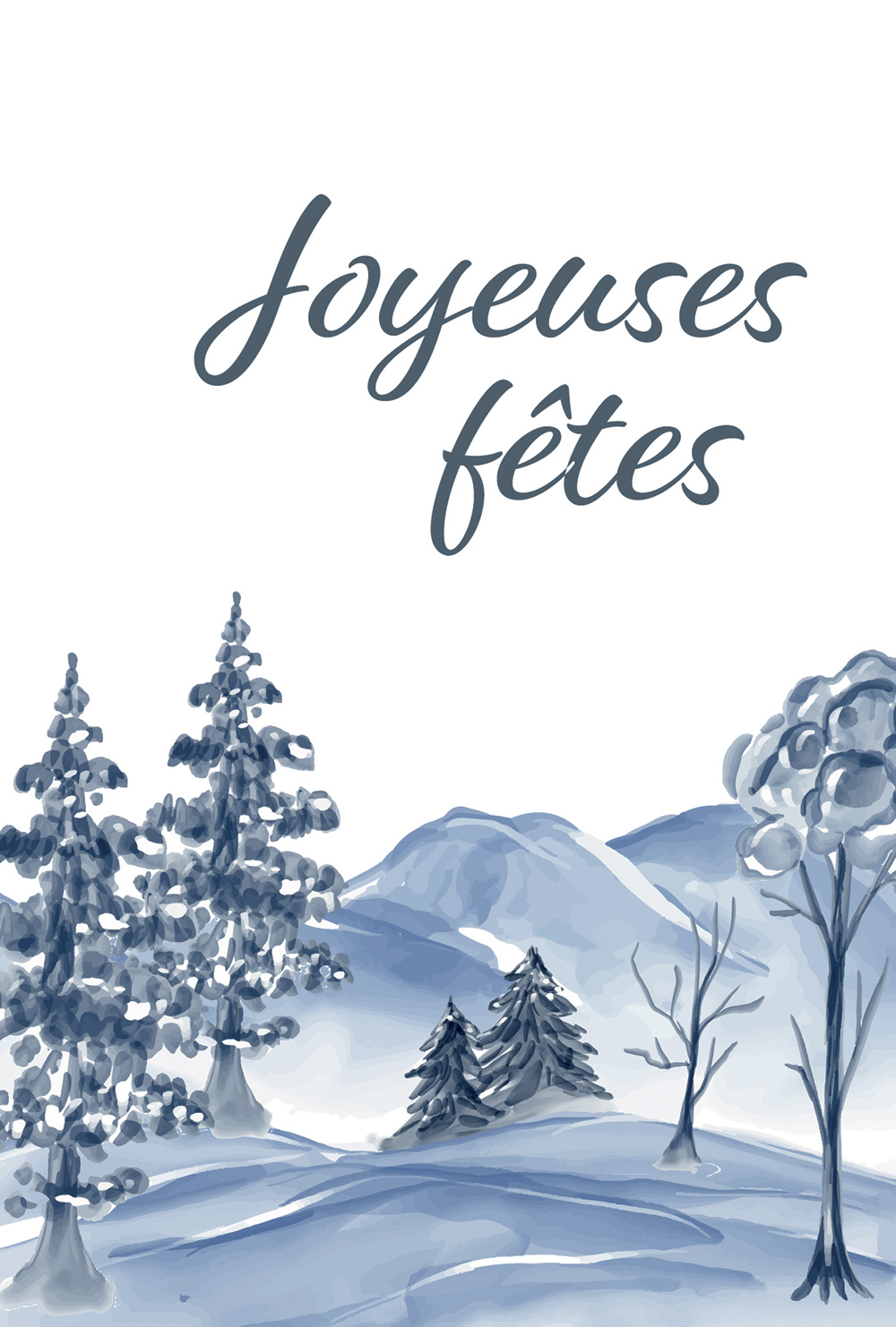 Carte Joyeuses fêtes de fin d'année en 10x15 cm Artcamia