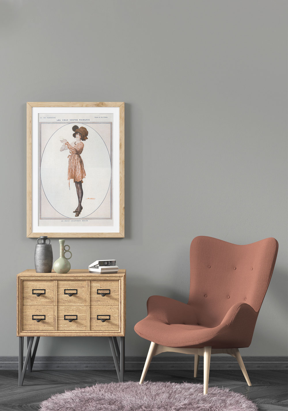 Poster La vie parisienne femme en robe Décor mural chambre