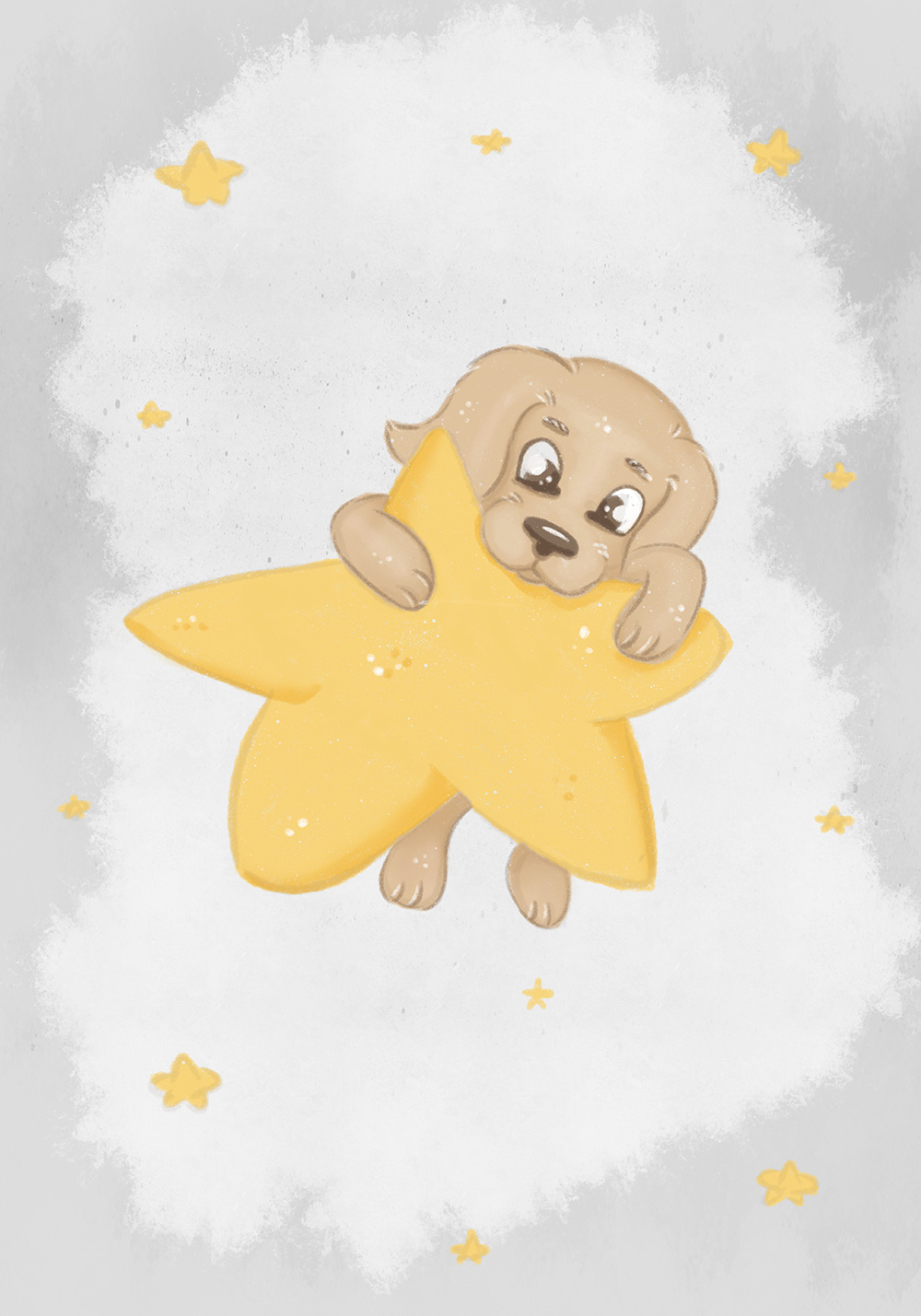 Poster enfant chien qui vole Décoration chambre bébé
