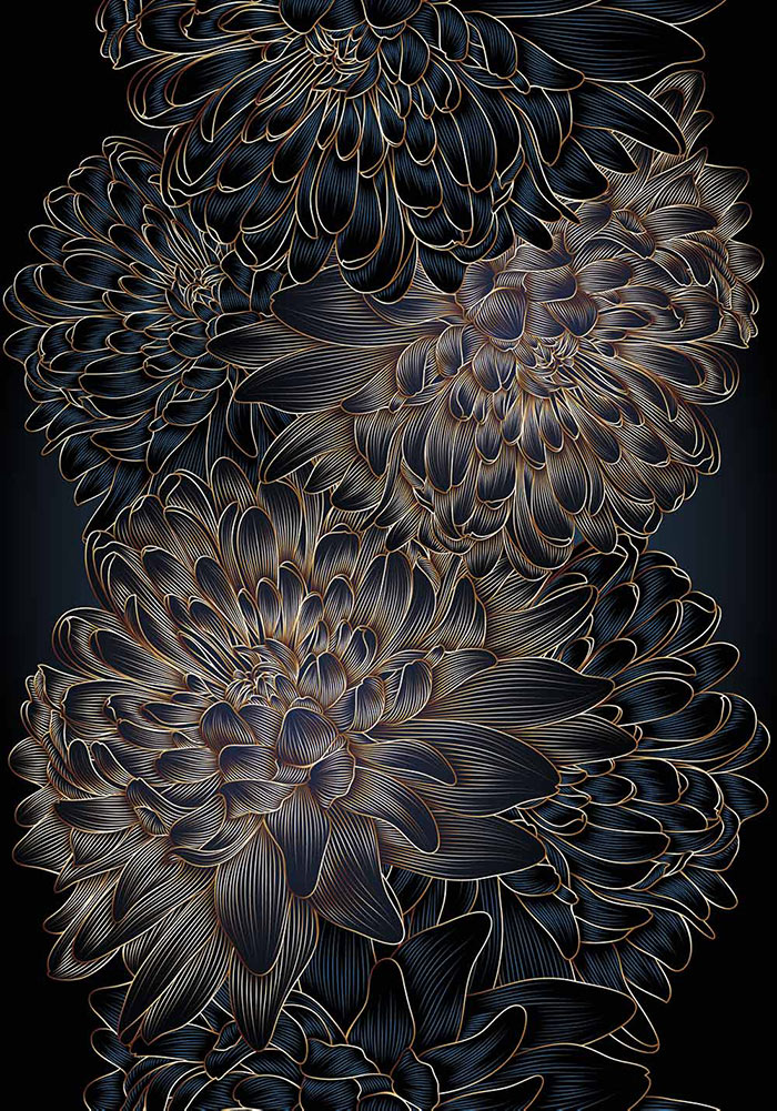 Chrysanthèmes fleurs automne or Décoration Artcamia