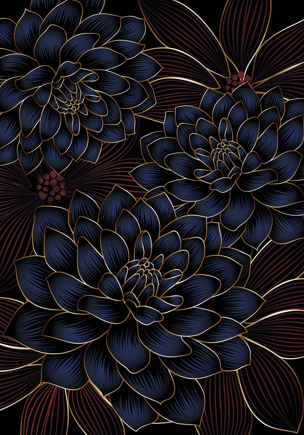 Affiche dahlia fleurs nature décoration