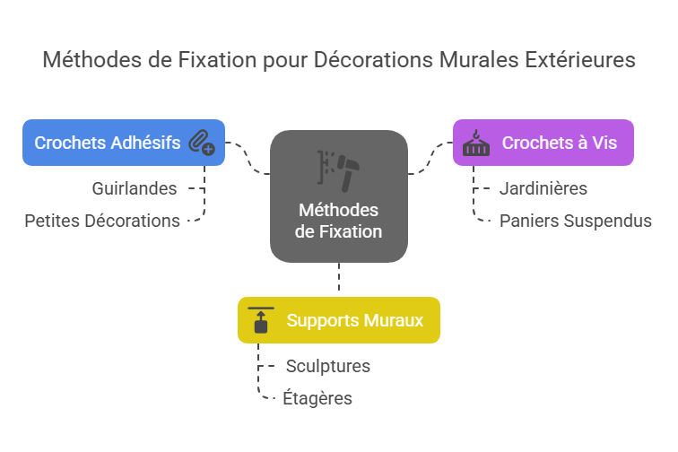 Méthodes de Fixation pour Décorations Murales Extérieures