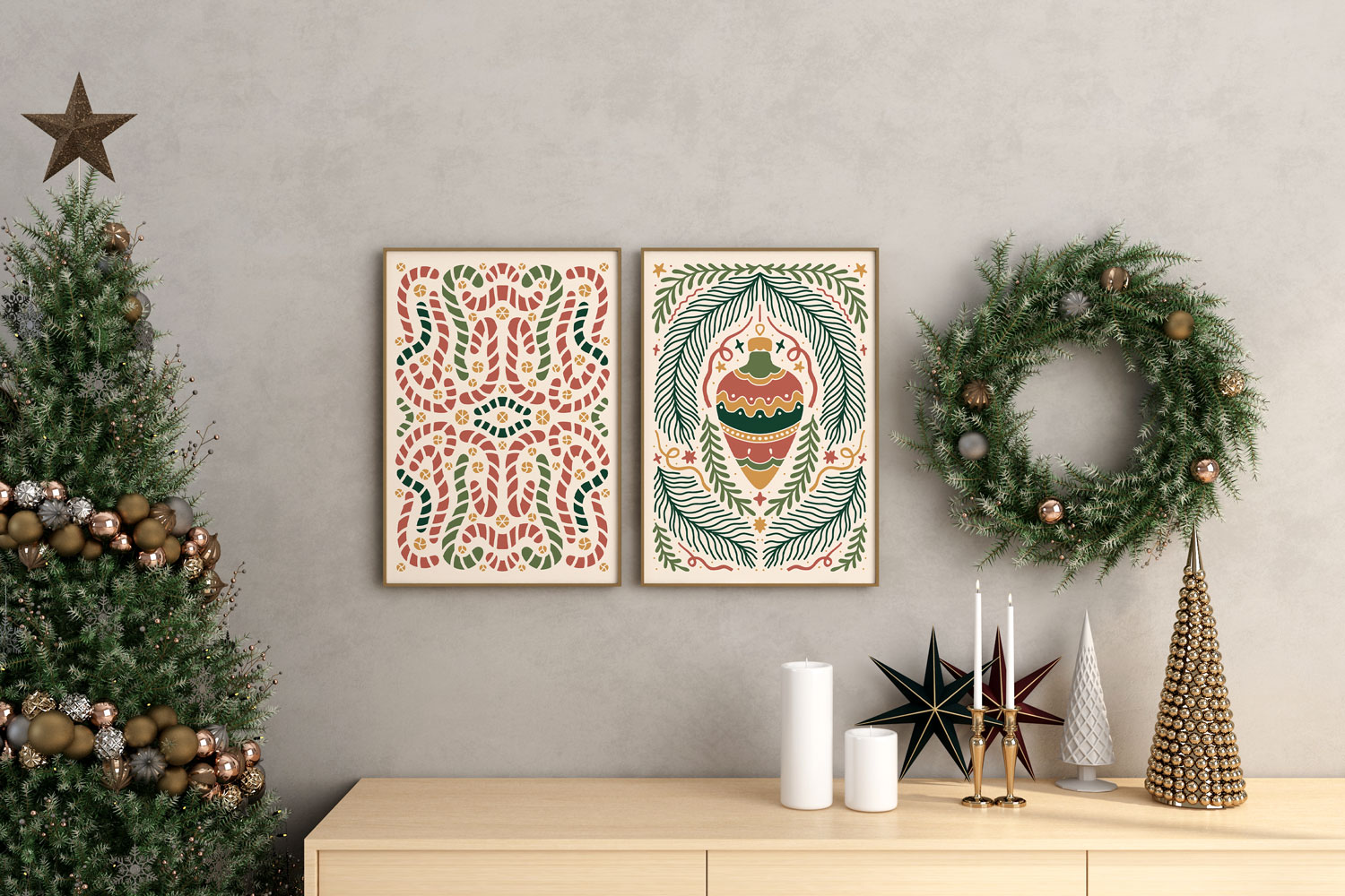 Comment décorer un mur pour Noël ? Décoration naturelle Noel