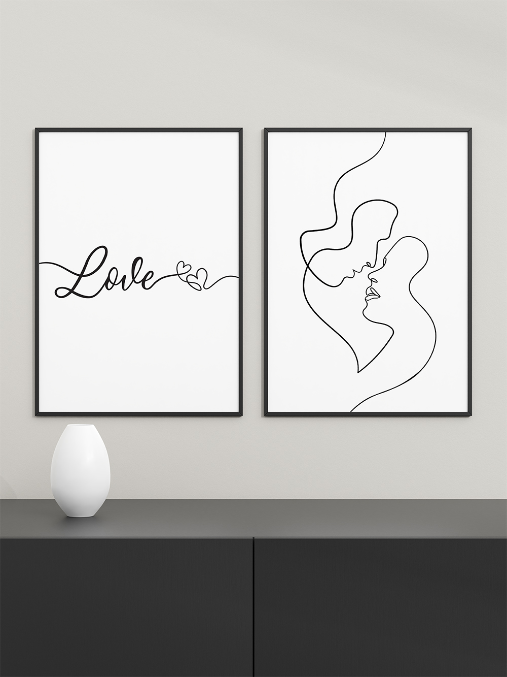 Duo posters noir et blanc