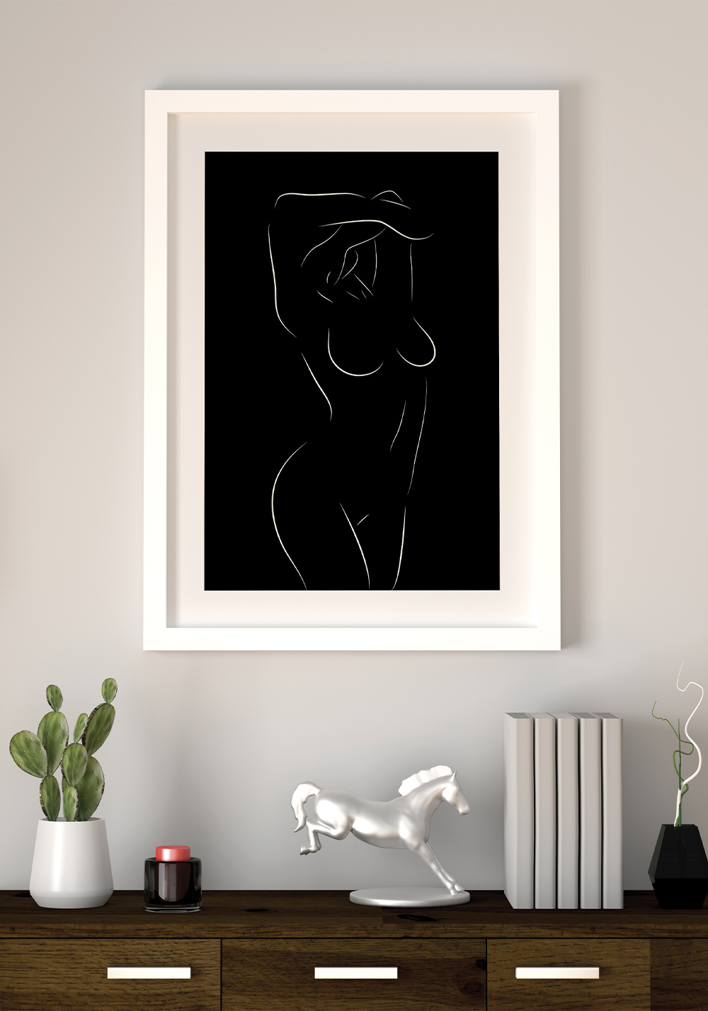 Femme nue art moderne Artcamia Affiche chambre